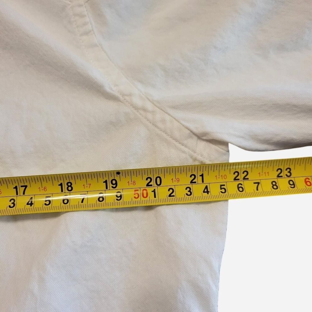 Banana Republic Women's XL cotton Oxford White Shirt Preppy Classic Capsule - Picture 5 of 5